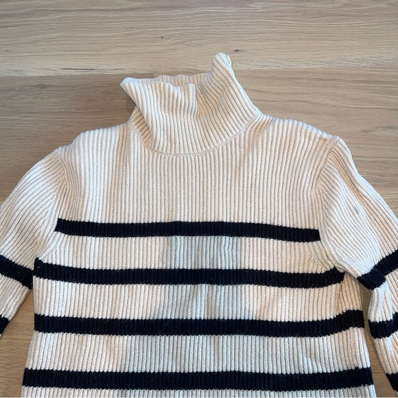 ENGLISH FACTORY WOMEN’S STRIPED TURTLE NECK SWEATER Small - Picture 7 of 9